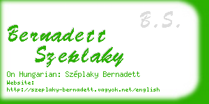 bernadett szeplaky business card